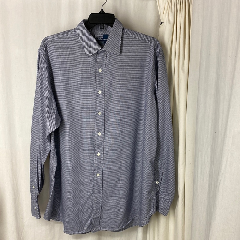 Polo Ralph Lauren XXL 2x Curham Classic Fit Houndstooth Guys Button Down Shirt